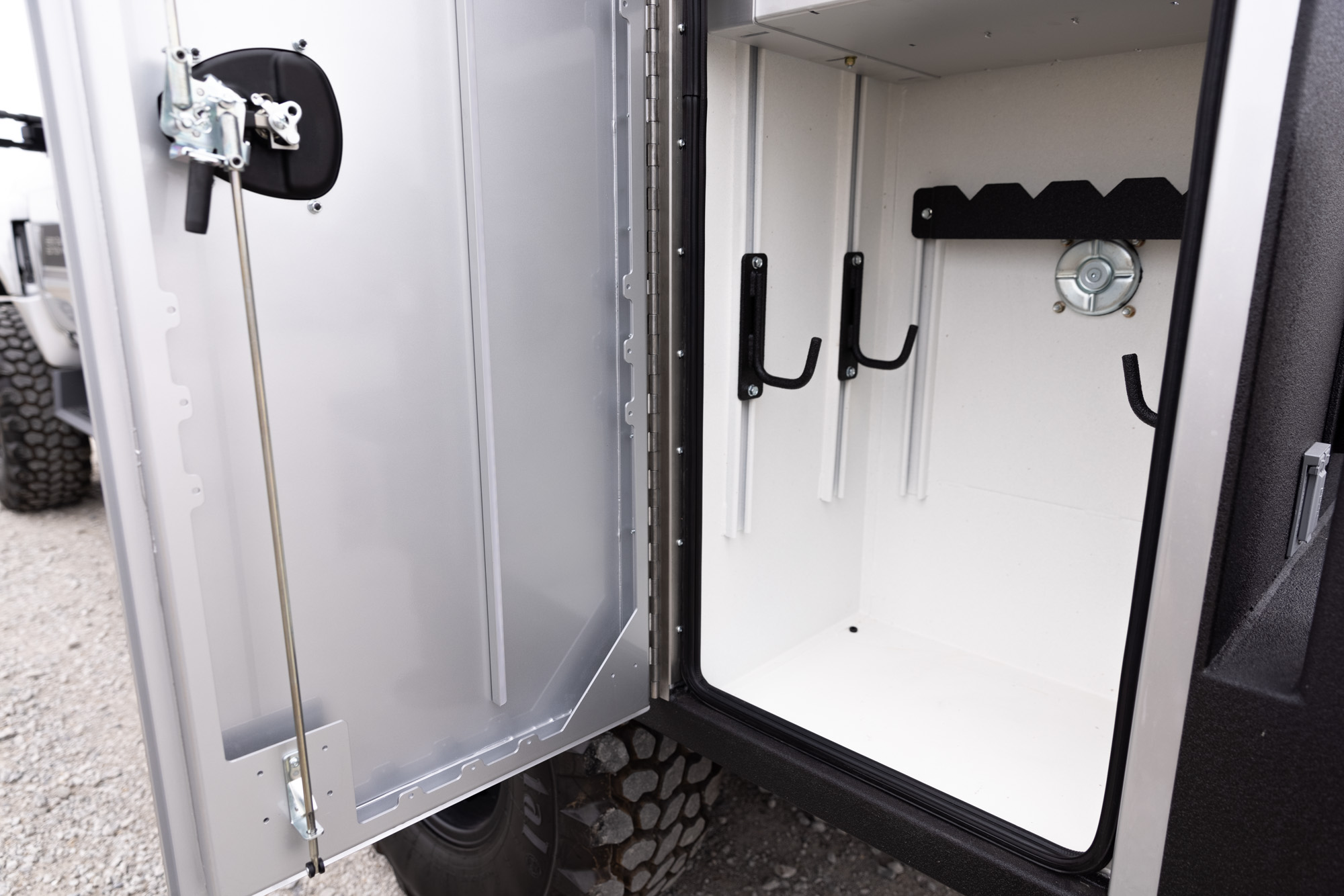 chain locker with j hooks and zolatone protective coating