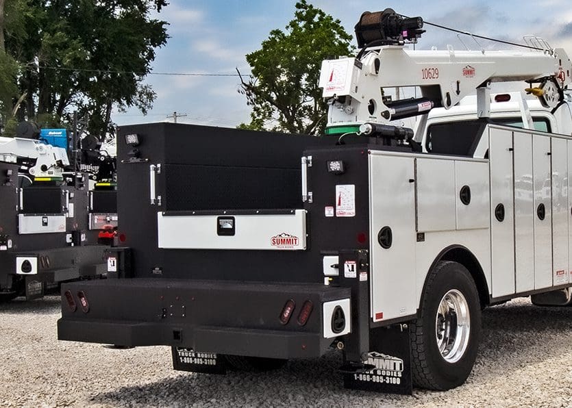 rear bumper with steps and grab handles