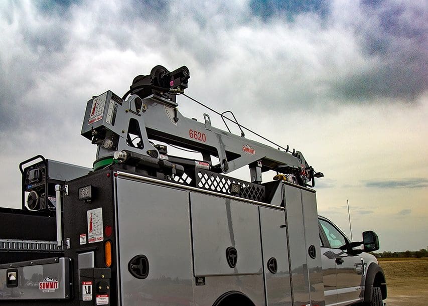Summit 6K hydraulic service truck crane