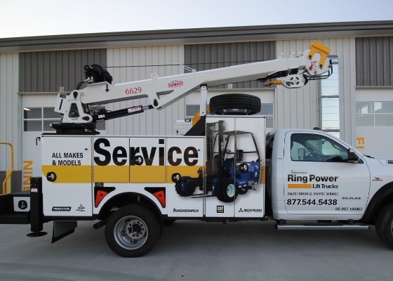 6629 hydraulic telescopic service truck crane