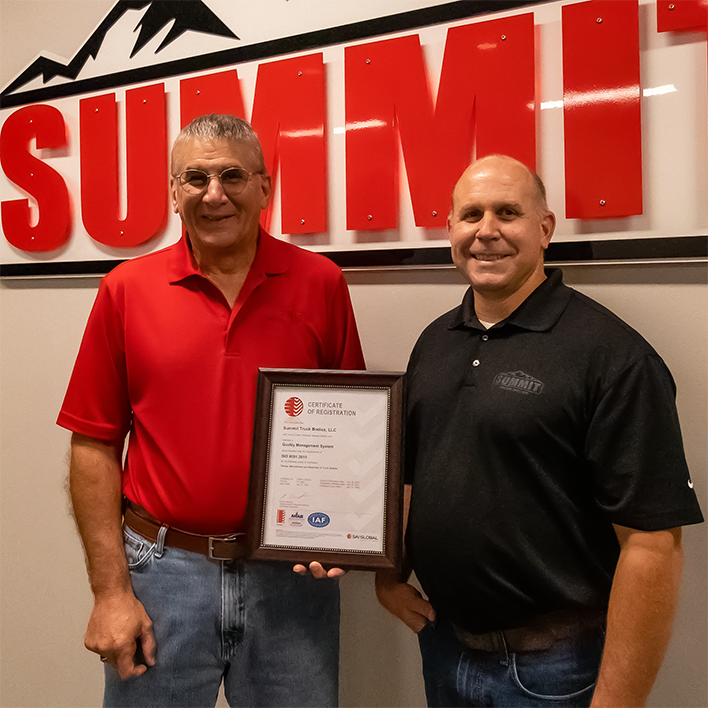 Summit ISO 9001 Certified