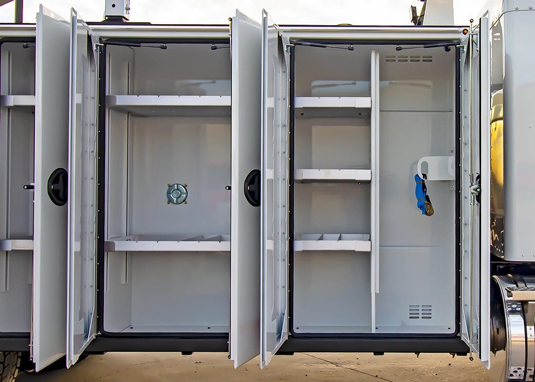 spacious truck bed compartments