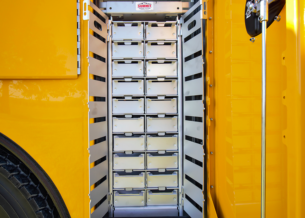bolt bins for tall and narrow compartment
