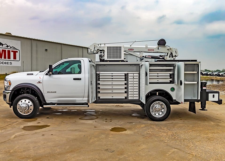RAM 5500 custom truck body tool storage