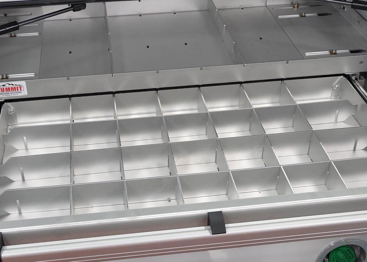 tool drawer egg crating option