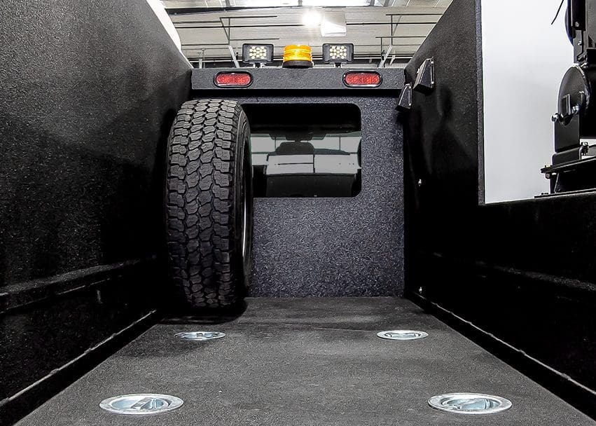 cargo area option tire rack