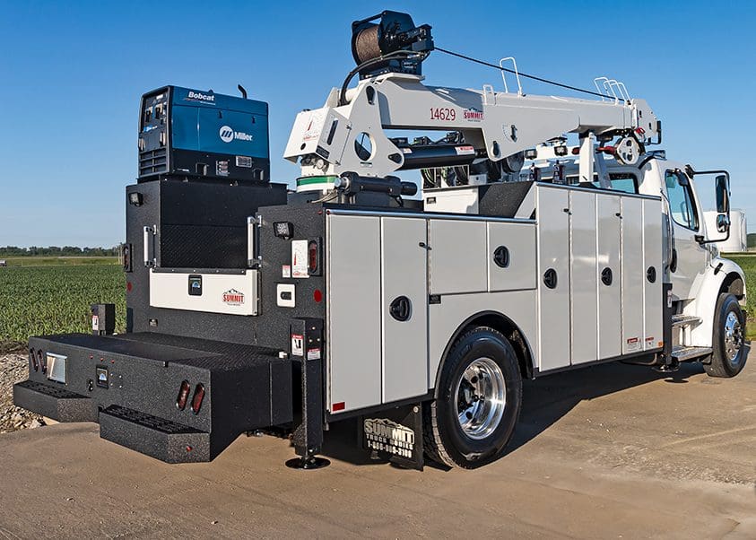14K service crane on a mechanics truck