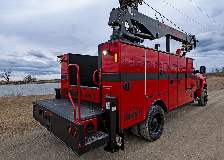 man bucket truck custom side step bumper