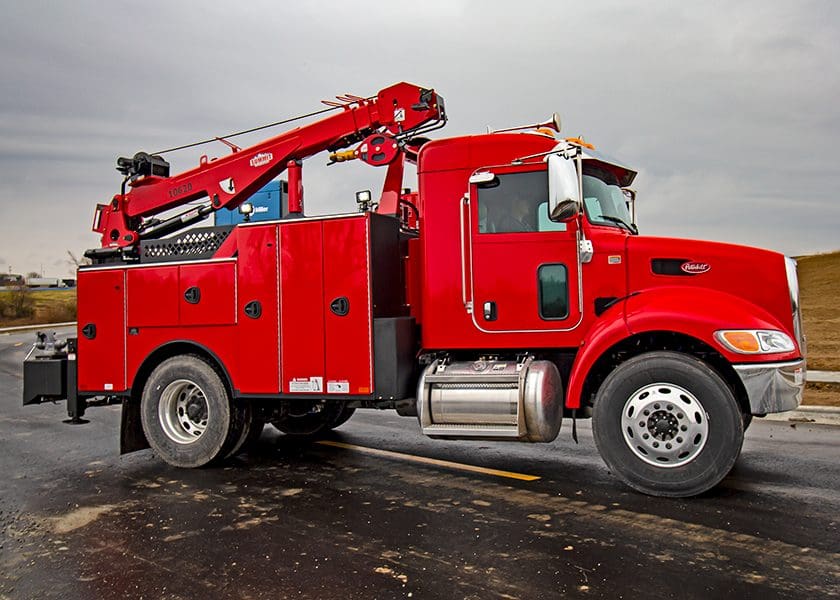 medium duty custom service truck for construction company