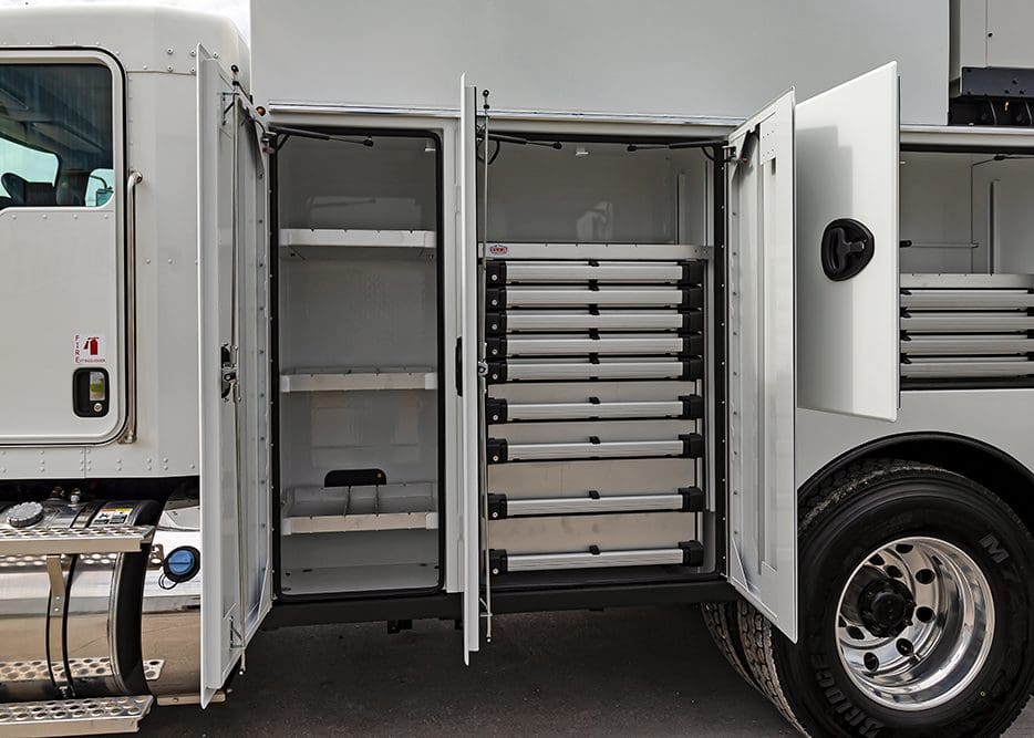 drawer packs for canopy truck body