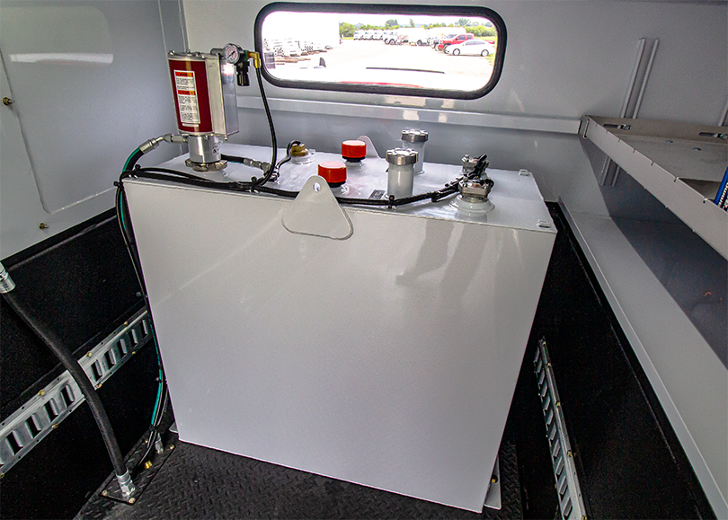 lube system for custom canopy truck