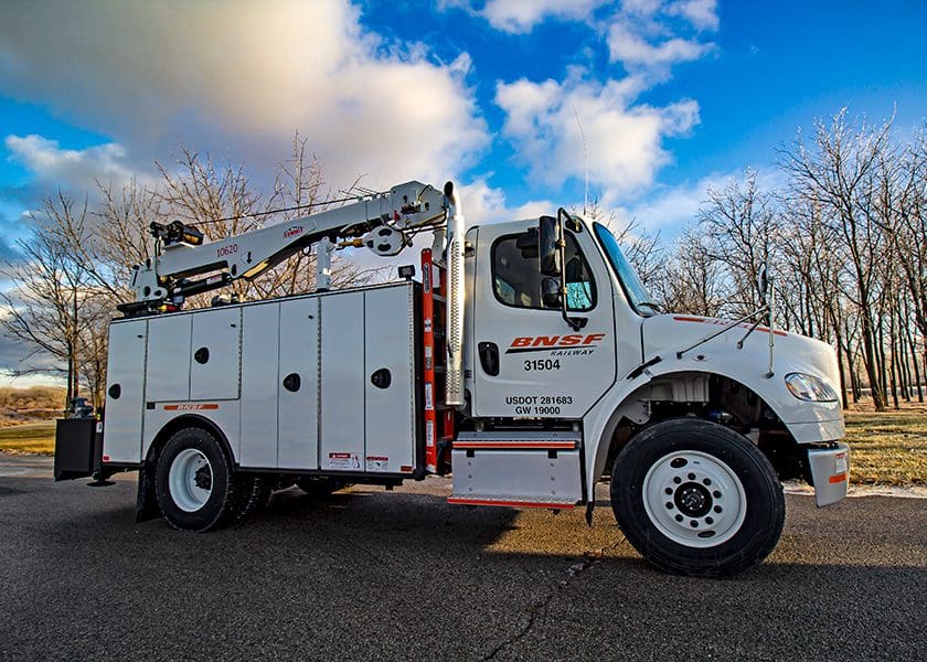 bnsf rail service trucks