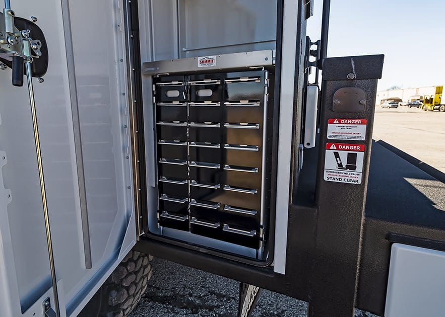 service truck bolt bin