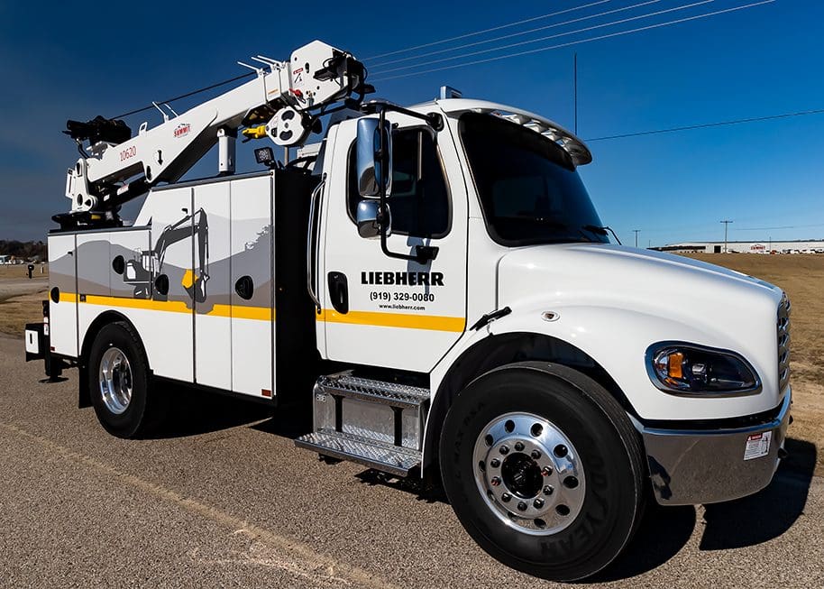 liebher custom service truck with wrap - service truck for equipment dealers