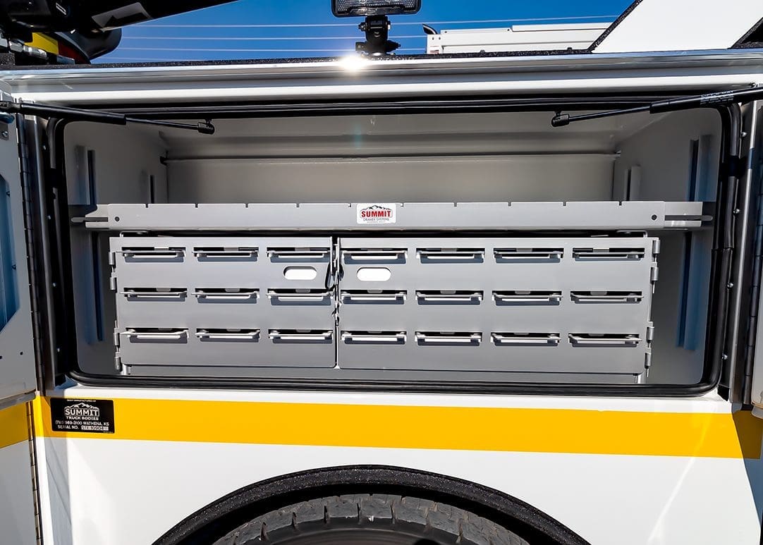 summit bolt bin with doors closed